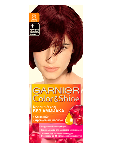 Краска для волос Garnier Color&Shine 3.6 Черная вишня